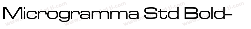 Microgramma Std Bold字体转换